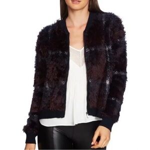 Size xs 1.State eyelash faux fur bomber jacket